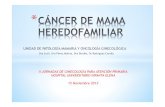UNIDAD DE PATOLOGÍA MAMARIA Y ONCOLOGÍA GINECOLÓGICA · *EPIDEMIOLOGÍA: El riesgo de padecer cáncer de mama una mujer en la población general, sin antecedentes familiares de