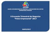 II Encuesta Trimestral de Negocios€¦ · Resultados Encuesta Trimestral de Negocios • Índice Empresarial de Percepción (IEP): Percepción del I Trimestre del 2017 • Índice