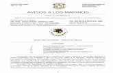 AVISOS A LOS MARINOS...AVISOS DEL NUM. PUBLICACION NUM. 09 168 AL 194 SEPTIEMBRE 2011. SSN-0186-1662 AVISOS A LOS MARINOS PUBLICACION MENSUAL DIRECCION GENERAL ADJUNTA DE OCEANOGRAFIA,