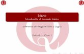 IntroducciónalLenguajeLógico ...elementosdeprogramacionylogica.web.unq.edu.ar/wp-content/...2020/04/01  · Unidad1-Clase1 Title Lógica - Introducción al Lenguaje Lógico Author