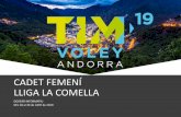 CADET FEMENÍ LLIGA LA COMELLA - TIM Andorra€¦ · Els 1ers de cada grup disputaran la final pel 1er i 2on joc. Tots els partits es jugaran al millor de 3 sets. Els 2 primers a