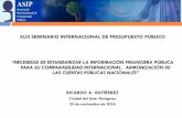 XLIII SEMINARIO INTERNACIONAL DE PRESUPUESTO PÚBLICO · xliii seminario internacional de presupuesto pÚblico “necesidad de estandarizar la informaciÓn financiera pÚblica para