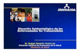 Situación Epidemiológica de las Enfermedades No Transmisibles · Slide 19 Incidencia y Mortalidad por Tumor Maligno de Mama, Lima Metropolitana, 1990 -1993 0 20 40 60 80 100 120