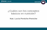 ¿Cuáles son los conceptos básicos en nutrición? · ¿Cuáles son los conceptos básicos en nutrición? Nut. Lucía Peniche Peniche • Introducción • La nutrición • Compuestos