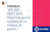 PONENCIA: “GTC-ISO 19011:2018 Directrices para la auditoria de … · 2019-12-26 · Curso virtual: Unidad x: Módulo x: “GTC-ISO 19011:2018 Directrices para la auditoria de los