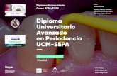Diploma Universitario Curso 2019-2020 Bettina Alonso ... · Mariano Sanz Alonso Diploma Universitario Avanzado en Periodoncia UCM-SEPA Enero a Julio de 2020 ... y la Fundación SEPA,
