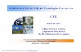“Análisisde Ciclode Vida de TecnologíasEnergéticas · 2 Contenidodel curso • Conceptosfundamentalesdel Análisisde Ciclode Vida (ACV). • Valoracióndel impactoambiental.