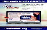 Aprenda a leer, escribir, hablar y escuchar • Puede ...usa-learns.com/Content/Documents/USA-Learns-Flyer-Spanish.pdf · • Aprenda a leer, escribir, hablar y escuchar en inglés.