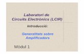 Laboratori de Circuits Electrònics (LCIR) · Circuits Electrònics (LCIR) José Antonio Soria Pérez Universitat Politècnica de Catalunya 2/33 Departament d’Enginyeria Electrònica