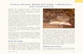 Bisbat de Sant Feliu de Llobregat - Una nova edició del «Missal» … · 2020-03-24 · de la patena dins de la missa. Textos bíblics La nova edició del Missal recull en les seves