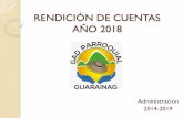 RENDICIÓN DE CUENTAS AÑO 2017 - guarainag.gob.ecguarainag.gob.ec/azuay/wp-content/uploads/2020/03... · RENDICIÓN DE CUENTAS AÑO 2018 Administración 2014-2019. INGRESOS RUBRO