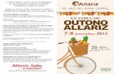 programa outono 2015 - allariz.gal€¦ · A Feira do Outono de Allariz é un evento gastronómico que ten por obxectivo a promoción, potenciación e valorización dos produtos de