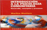 Montero, M. Introducción a la psicología comunitaria. Desarrollo ...€¦ · Montero, M. Introducción a la psicología comunitaria.Desarrollo, conceptos y procesos. Editorial Paidós.