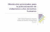 Obstáculos ppprocesales para la judicialización de violaciones a … · 2012-10-18 · Excepción de AmnistíaExcepción de Amnistía Fundamentos para su utilización zAli ióAplicación