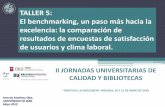 TALLER 5: El benchmarking, un paso más hacia la excelencia ...atarazanas.sci.uma.es/docs/2JornadasCalidad2010/Taller_5.pdf · El benchmarking, un paso más hacia la excelencia: la