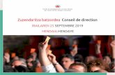 Zuzendaritza batzordea Conseil de direction...2019/09/25  · Initier une démarche territoriale transfrontalière de diagnostic de projet. Impliquer les habitants pour inventer le