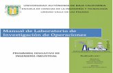 Manual de Laboratorio de Investigación de Operacionescitecuvp.tij.uabc.mx/ii/wp-content/uploads/2020/04/Manual-de-IO.pdf · Herramienta Solver de Excel software WINQSB OBSERVACIONES-COMENTARIOS