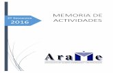 MEMORIA DE ACTIVIDADES - ARAME · Promover, fomentar y desarrollar los valores, aptitudes y cualidades de la mujer empresaria, profesional, directiva y/o gerente. Las condiciones