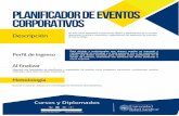 Planificador de Eventos Corporativos copy · 2019-04-09 · sector de eventos, ofreciendo sus servicios de forma particular o como empresa. Lanh a ejcnaokPerﬁl de ingreso h jhevn