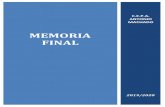 memoria final MEMORIA CURSO 2019-20...3 CENTRO DE ADULTOS “ANTONIO MACHADO” MEMORIA FINAL DEL CURSO 2019-2020 La LOMCE (Ley Orgánica 8/2013) establece una serie de variables en