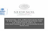 MANUAL DE ORGANIZACIÓN Y DEnormateca.bienestar.gob.mx/work/models/NORMATECA/... · 2018-11-29 · MANUAL DE ORGANIZACIÓN Y DE PROCEDIMIENTOS DE LA OFICINA DEL C. SECRETARIO DE DESARROLLO