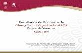 Clima y Cultura Organizacional 2019 Estado de Veracruz€¦ · El clima y cultura organizacional, son el conjunto de factores que afectan positiva o negativamente el desempeño, la
