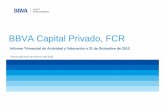 BBVA Capital Privado, FCR · BBVA Capital Privado, FCR Informe Trimestral de Actividad y Valoración a 31 de Diciembre de 2012 Fecha publicación de informe: Abril 2013