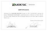 CERTIFICADO - Udesc · 2019-03-06 · CERTIFICADO Certificamos que ALEXANDRE JEDLICZKA, portador do CPF nº 053.400.799-61, participou da palestra “Voluntariado Transformador”,
