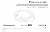 Modelo N. - Panasonic...E Instrucciones de funcionamiento Cascos auriculares estéreo inalámbricos digitales Modelo N. RP-HD605NLe agradecemos haber adquirido este producto. Lea cuidadosamente
