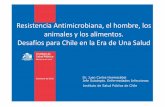Resistencia Antimicrobiana, el hombre, los animales y los ... · Dr. Juan Carlos Hormazábal Jefe Subdepto. Enfermedades Infecciosas Instituto de Salud Pública de Chile Resistencia
