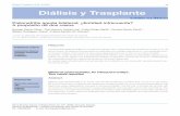 Diálisis y Trasplante - SEDYT · de los casos. Se observa comúnmente en pacientes con uropatía obstructiva y / o en pacientes inmu-nocomprometidos. Comunicamos dos casos diagnosticados
