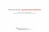 Activitat parlamentària - Generalitat de Catalunya · de la violència masclista, aprovada per unanimitat el passat 16 d’abril pel Ple del Par-lament de Catalunya. Aquesta ha estat