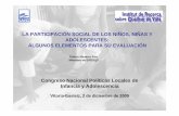 LA PARTICIPACIÓN SOCIAL DE LOS NIÑOS, NIÑAS Y …...Obstáculos para la participación infantil (II) Recomendación Nº R(98)8 sobre Participación de los niños y niñas en la