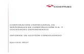 CORPORACIÓN EMPRESARIAL DE MATERIALES DE ......Informe de gestión Ejercicio 2017 Corporación Empresarial de Materiales de Construcción, S.A. 5 mejora más modesta de 4,5 puntos