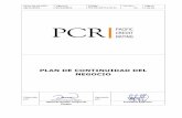 PLAN DE CONTINUIDAD DEL NEGOCIO - ratingspcr.com...El Plan de Continuidad del Negocio de Pacific Credit Rating (PCR) expone las estrategias de respuesta al riesgo, los procedimientos