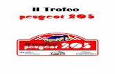 II Trofeo II Trofeo … · II Trofeo Peugeot 205 Art.1. Aspirantes y orden de salida. La copa queda abierta a cualquier equipo que tenga un Peugeot 205 Rallye o Gti. Se hará este