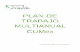 PLAN DE TRABAJO MULTIANUAL CUMex · 2020-02-20 · Elementos para un Plan de Trabajo Multianual para el CUMex Presentación CUMex nace en septiembre de 2005 por decisión expresa