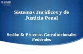 Sistemas Jurídicos y de Justicia Penal - UNID · 2014-08-19 · 3.Procesos Constitucionales Federales 3.4 Procesos jurisdiccionales en materia electoral 3.5 El juicio político 3.6