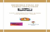 MEMORIA FINAL DE CURSO 2019/2020ceip-eduardopalomo.centros.castillalamancha.es/sites/...MEMORIA FINAL DE CURSO 2019/2020 Página 2 01.- INTRODUCCIÓN. 01.1.- Proceso de elaboración