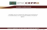 Análisis Institucional - CEFP€¦ · Análisis de los Aspectos Macroeconómicos considerados en la Cuenta Pública Federal 2019 Análisis Institucional 20 de mayo de 2020 . 1 ...