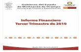 Informe Financiero Tercer Trimestre de 2010secfinanzas.michoacan.gob.mx/wp-content/uploads/2015/03/3ertrim2010.pdfESTADOS FINANCIEROS 1 ANALISIS DE LOS INGRESOS 25 ... 3er. Trimestre