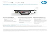 Impresora HP Latex R1000h20195. · Ficha técnica | Impresora HP Latex R1000 Especificaciones técnicas Imprimir ... car tón pluma, car tón pluma plástico, espuma de PVC , plástico