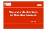 Recursos electrónicos en Ciencias Socialeswebs.ucm.es/BUCM/cee/doc9179.pdf · 2008-05-06 · Sesión 2 : Bases de datos y gestión de documentos Acceso a bases de datos en Ciencias