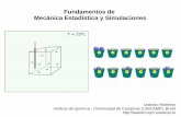 Fundamentos de Mecánica Estadística y Simulacionesleandro.iqm.unicamp.br/leandro/shtml/didatico/simulacoes/clase1.pdf · Resumen Pregunta: Como calcular propriedades de sistemas