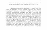 UNAMUNO: EL MIEDO A LA FE - Universitat de València · 2020-06-03 · UNAMUNO: EL MIEDO A LA FE 1 ¿Hombre de letras, Monsieur Unamuno?En rigor el escritor vasco nunca fue eso que