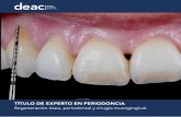 TÍTULO DE EXPERTO EN PERIODONCIA · 2018-04-06 · – Elaboración de un pronóstico y un correcto plan de tratamiento. – El mantenimiento periodontal y periimplantario y cómo