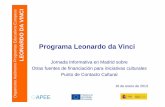 Programa Leonardo da Vinci · 2017-09-20 · Organismo Autónomo Programas Educativos Europeos LEONARDO DA VINCI Programa de Programa de Educación y Formación de la Unión Aprendizaje