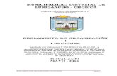 MUNICIPALIDAD DISTRITAL DE LURIGANCHO - CHOSICA · REGLAMENTO DE ORGANIZACIÓN Y FUNCIONES DE LA MUNICIPALIDAD DISTRITAL DE LURIGANCHO - CHOSICA CONTENIDO INTRODUCCIÓN GENERALIDADES
