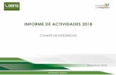 INFORME DE ACTIVIDADES 2018 - ORFIS Veracruz€¦ · Llevar a cabo tercer taller de Autoevaluación de la Integridad IntoSAINT. Emitir un autodiagnóstico de los valores éticos en