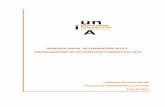 MEMORIA ANUAL DE FORMACIÓN 2013 Y PROGRAMACIÓN DE ...€¦ · Análisis del Plan de formación realizado en 2013 (págs. 4-13) III. Evaluación del Plan de formación ejecutado